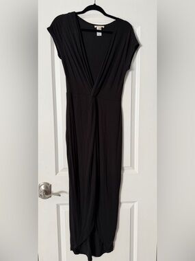 Rolla Coster Black Twist-Front Maxi Dress
